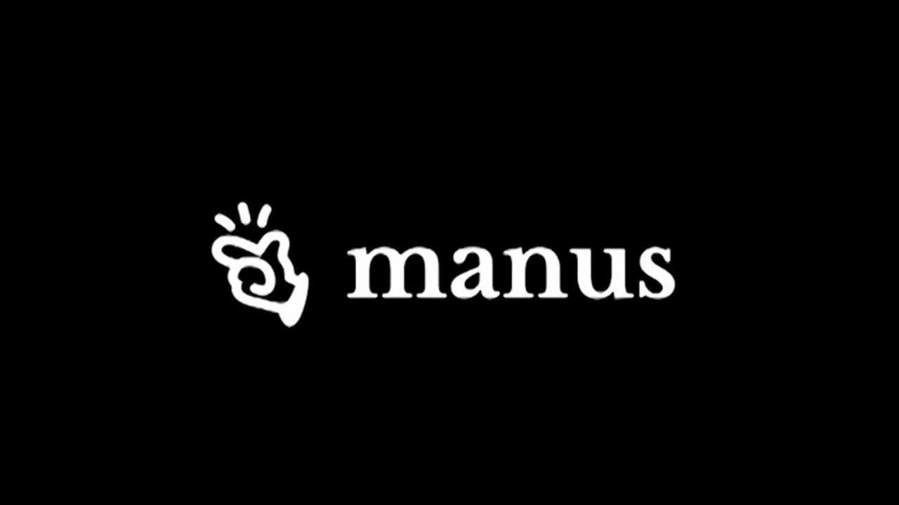 Manus logo on a black background